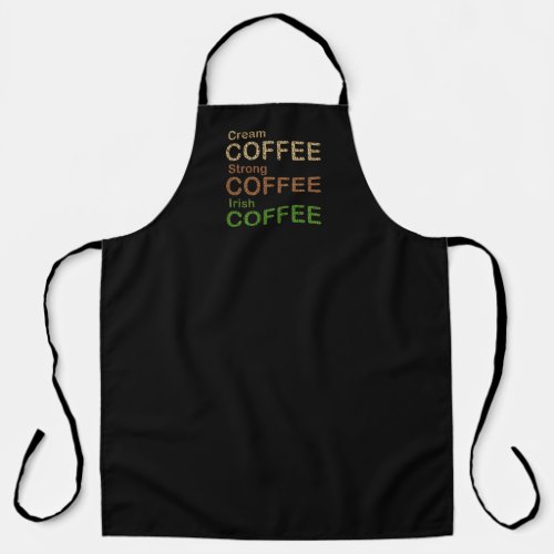 Coffee Lovers Drinkers Irish Coffee Leopard Apron