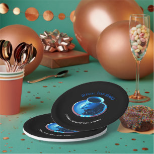 Coffee Lovers Drinking Squad Blue Cup and Saucer Paper Plates