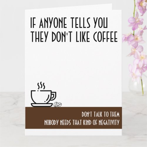 Coffee Lovers Large Brown Birthday Card