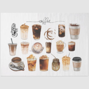 Coffee Lovers Latte Cappuccino Decoupage Paper