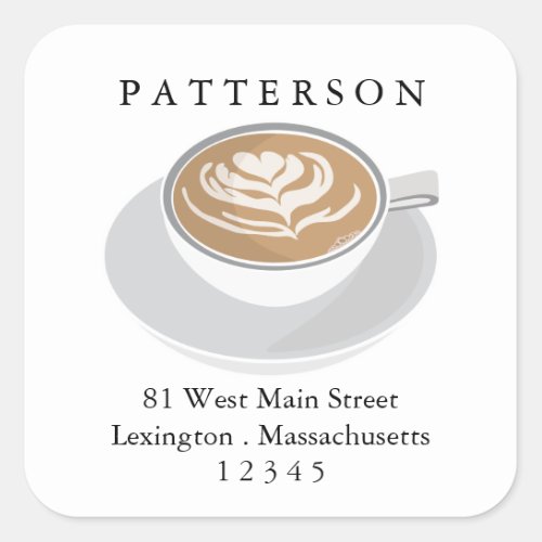 Coffee Lovers Latte Return Address Label