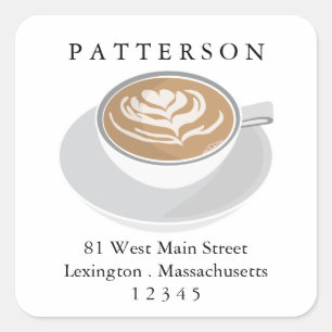 Coffee Lover's Latte Return Address Label
