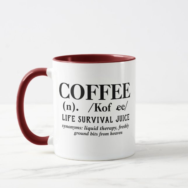 coffee lovers love coffee funny humor design mug (Left)