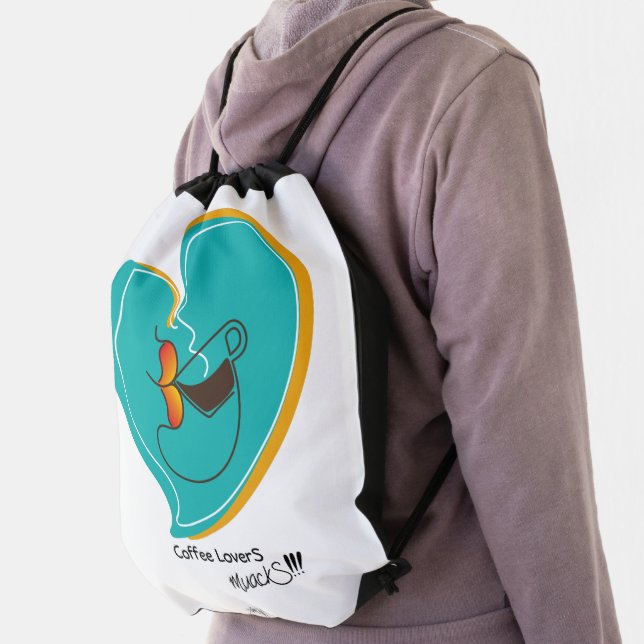 Coffee LoverS muackS-Espresso Drawstring Bag (Insitu)