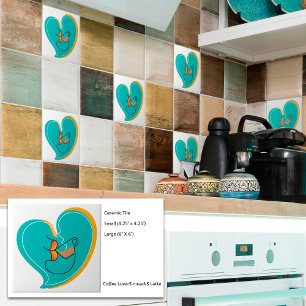 Coffee LoverS muackS Latte Ceramic Tile