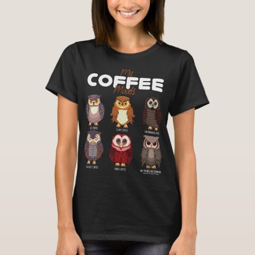 Coffee Lovers My Coffee Atmospheres Kawaii Owl Bir T_Shirt