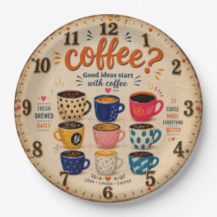 Coffee Lovers  Paper Plates