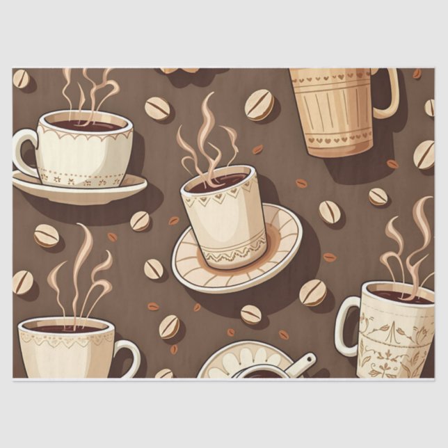 Coffee Lovers' Paradise: Cozy Brews & Beans Tissue Tissue Paper (Front)