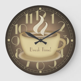 Coffee Lovers Personalized Large Clock