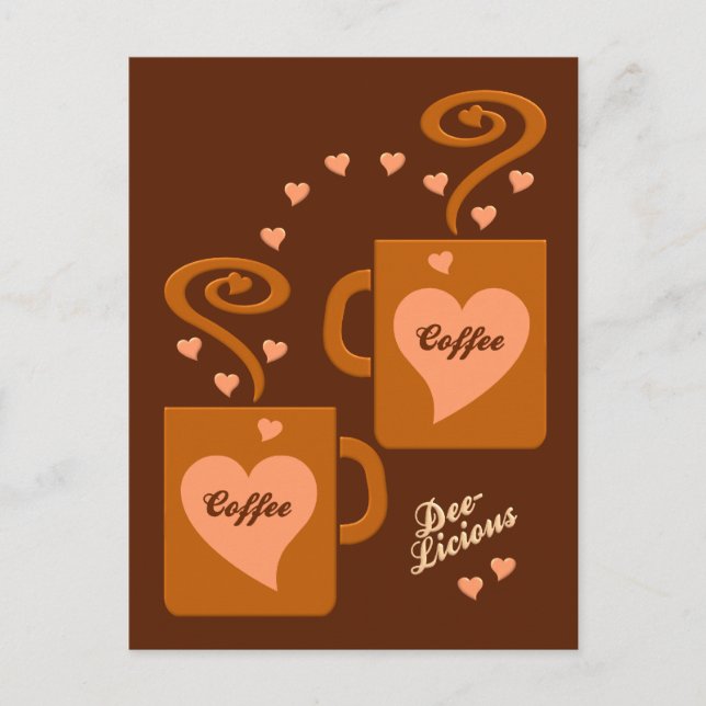 Coffee Lovers postcard, customize Postcard (Front)