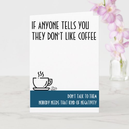 Coffee Lovers Standard Teal Card