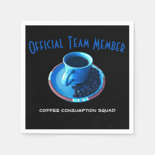 Coffee Lovers Team Drinking Squad Template Paper Napkins