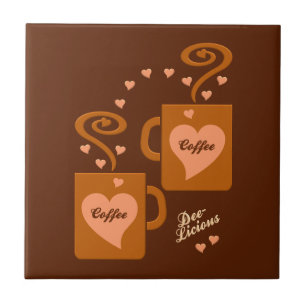 Coffee Lovers tile, customize Tile