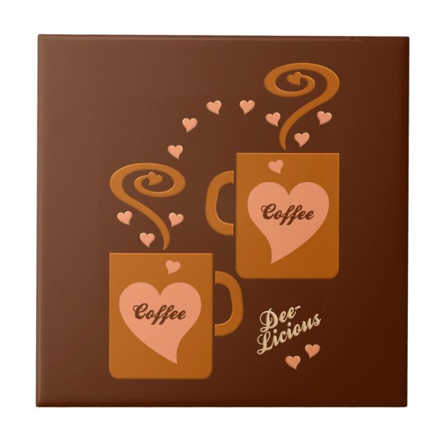 Coffee Lovers tile, customize Tile (Front)