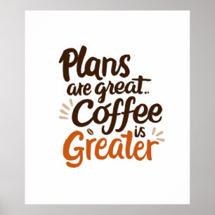 Coffee Lover's Typography Poster