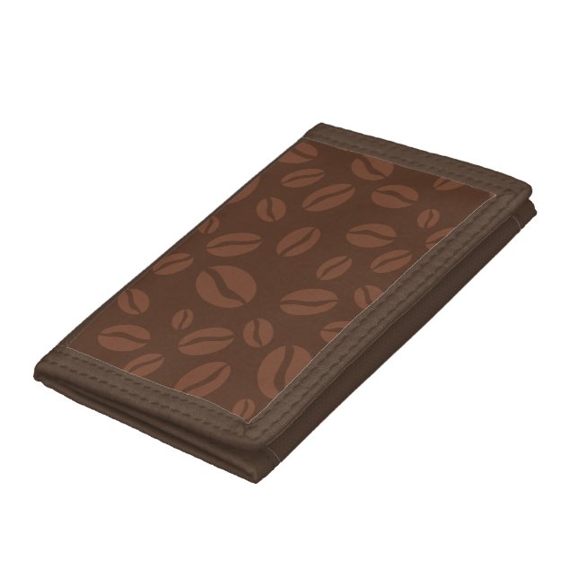 Coffee Lovers Wallet | Brown Coffee Bean Pattern (Bottom)