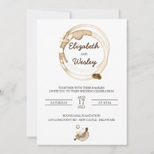 Coffee Lovers Wedding Invitation