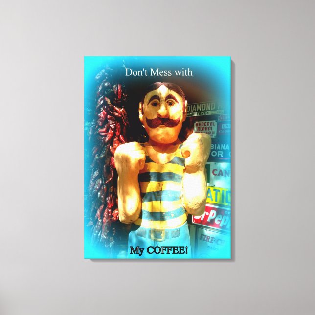 coffee lover's wrapped canvas print (Front)