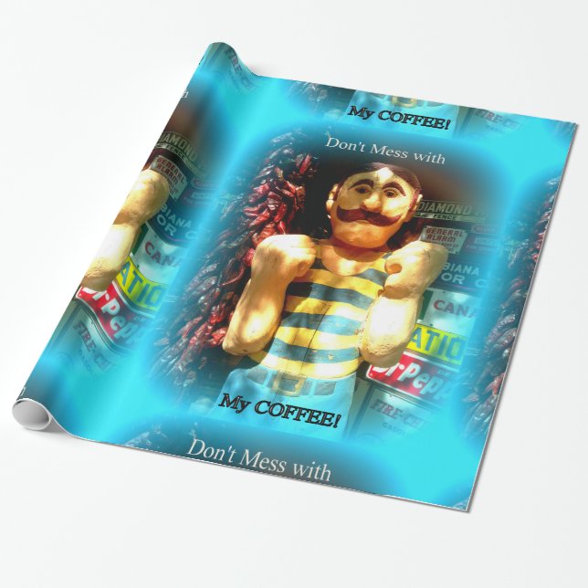 coffee lover's wrapping paper (Unrolled)