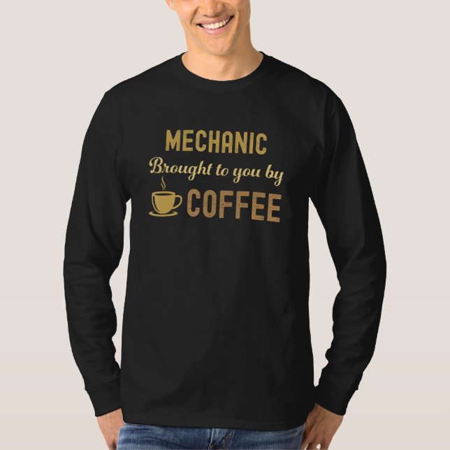 Coffee Loving Mechanic Busy Exhausted  Cute T-Shirt (Front)