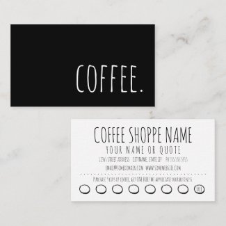 coffee loyalty punch card