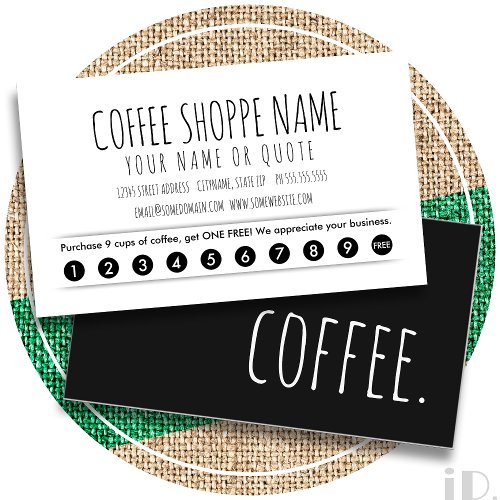 coffee loyalty punch card