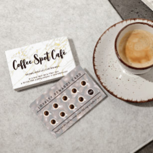 Coffee Loyalty Rewards Business Card