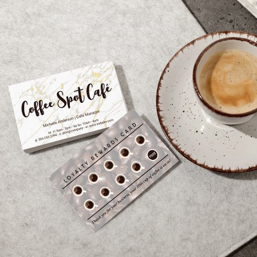 Coffee Loyalty Rewards Business Card
