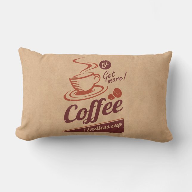 Coffee Lumbar Pillow (Front)