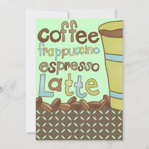 Coffee Luncheon Bridal Shower Invitations