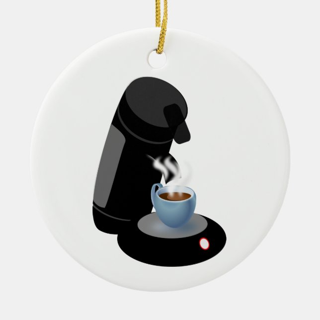 Coffee Machine Ceramic Ornament (Front)