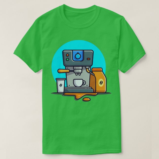 Coffee Machine Espresso Mugs Cup And Coffee Pack T-Shirt (Design Front)