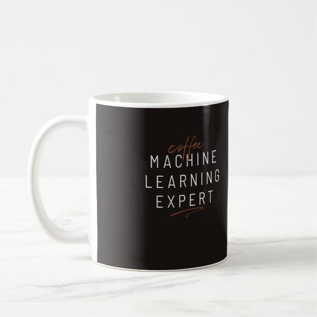 Coffee Machine Learning Funny Coffee Mug (Left)