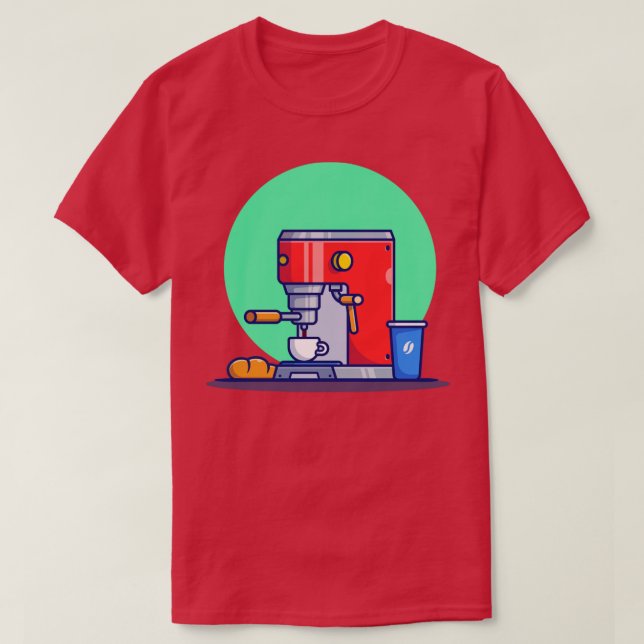 Coffee Machine Pod Bread Mug And Cup T-Shirt (Design Front)