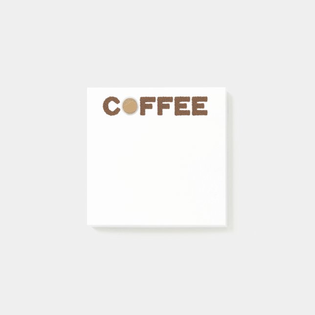 Coffee made out of coffee beans and beverage post-it notes (Front)