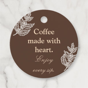 Coffee Made With Heart Enjoy Every Sip Tag