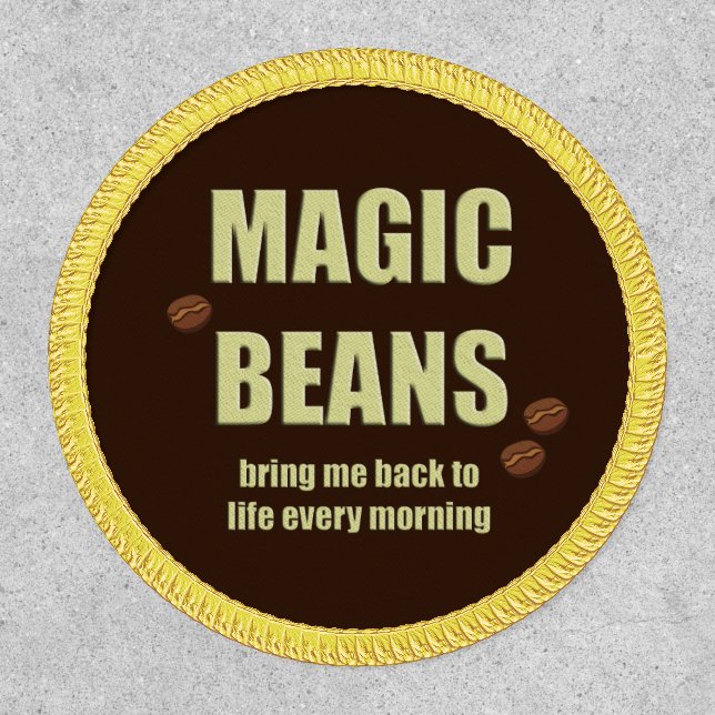 Coffee Magic Beans Funny  Patch (Front)