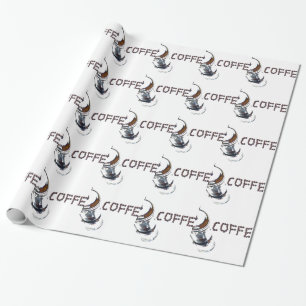 Coffee MagicEnjoy, 'first thing in the morning', ' Wrapping Paper