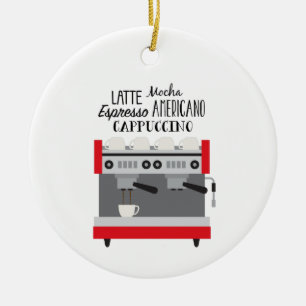 Coffee Maker Ceramic Ornament