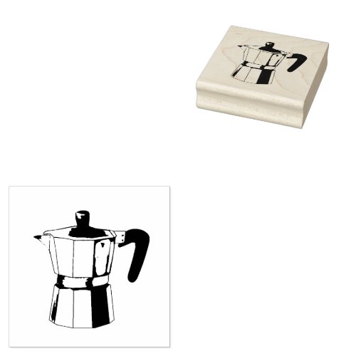 Coffee Maker  Rubber Stamp