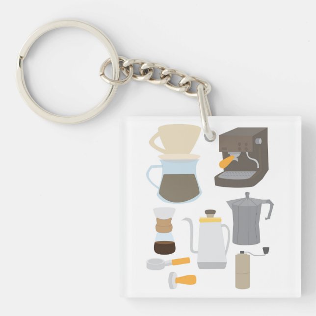 Coffee Maker Tools Keychain (Front)