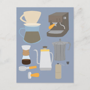 Coffee Maker Tools Postcard