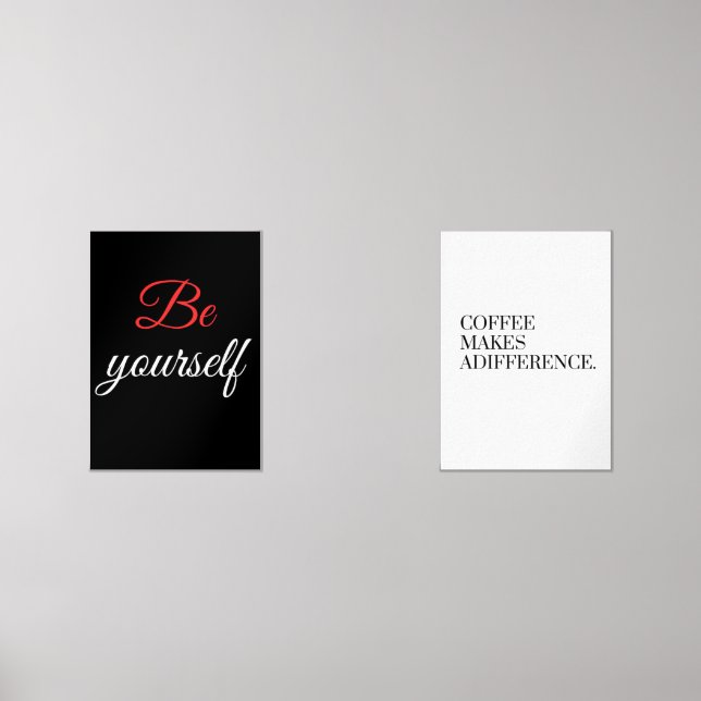 Coffee makes a difference wall art sets (Front)
