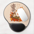 Mouse Click Background Pattern Coffee Makes Fall Better – Cozy Autumn Coffee Cat Gel Mouse Pad | Zazzle