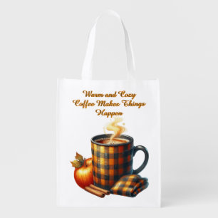 Coffee Makes Things Happen Grocery Bag