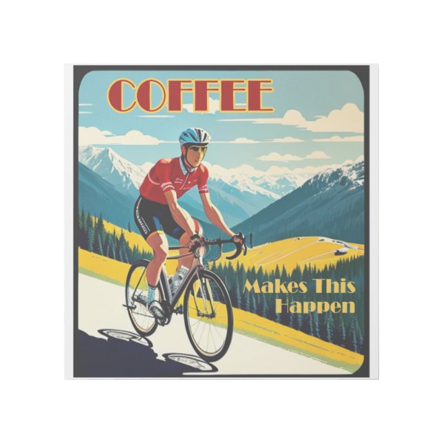 Coffee Makes This Happen Cycling Gallery Wrap (Front)