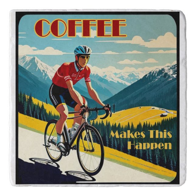 Coffee Makes This Happen Cycling Trivet (Front)