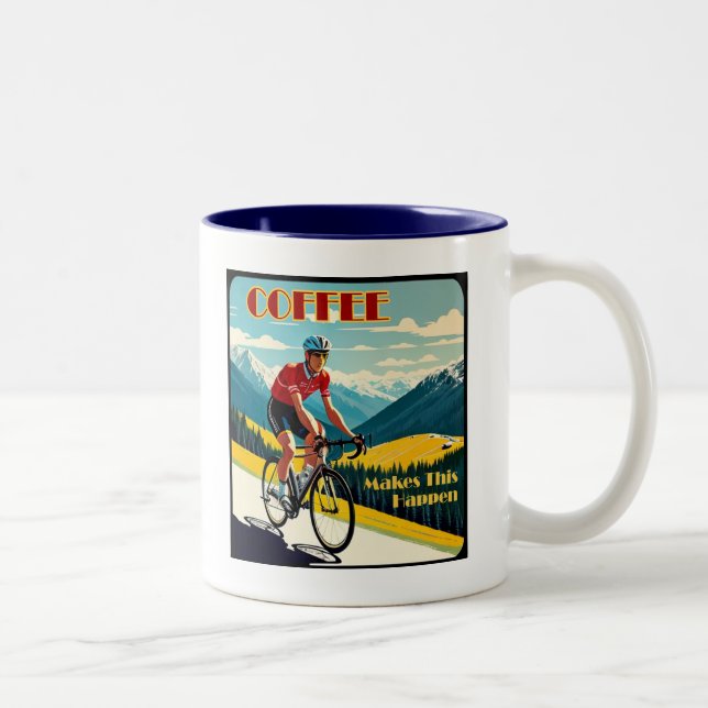 Coffee Makes This Happen Cycling Two-Tone Coffee Mug (Right)