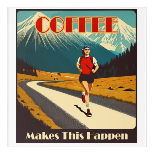 Coffee Makes This Happen Running Acrylic Print