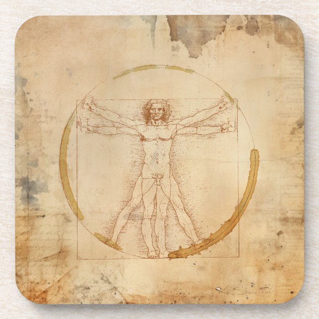 Coffee Man Beverage Coaster (Front)